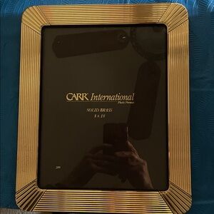Carr International solid brass 8” x 10” photo frame